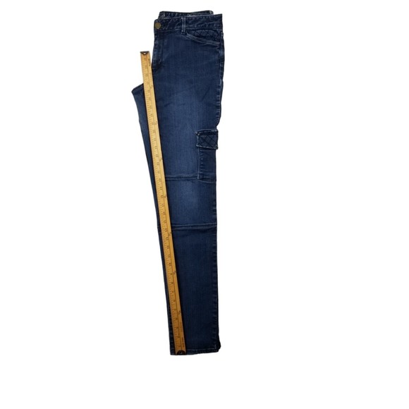 Eddie Bauer Women Sz 6 Jeans Dark Blue Modern Skinny Leg Pockets Zippers W32 L32 - Picture 11 of 12